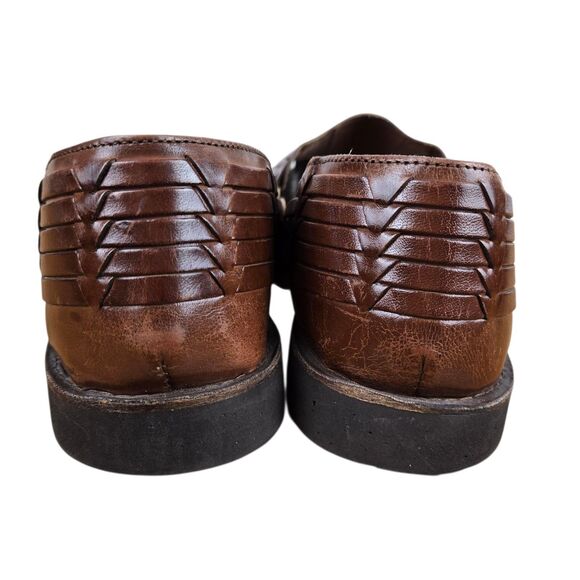 Sunsteps Fisherman Huarache Sandals Men's Sz 10 Brown Hand Woven Weave - Picture 9 of 11